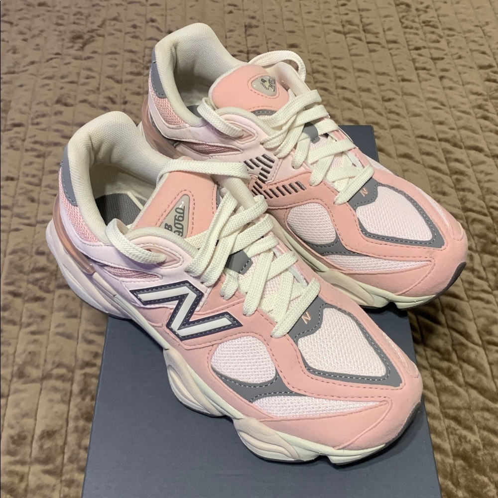 New Balance Pastel Pink and White 9060 Running Shoes